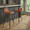 Casper 30" Contemporary Fixed-Height Barstool in Black Metal and Camel Faux Leather with Square Black Metal Footrest- Set of 2 — lifestyle photo 1