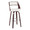 Cecina 30" Mid-Century Modern Fixed-Height Barstool with Swivel in Mahogany Wood and White Faux Leather with Round Chrome Metal Footrest- Set of 2 — product view