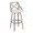 Charlotte 30" Farmhouse Fixed-Height Barstool with Swivel in Light Grey Wood and Cream Noise Fabric with Round Black Metal Footrest- Set of 2 — product view
