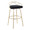 Charlotte bar stool in Gold Metal, Black Velvet, product view, featuring swivel and metal footrest