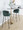 Claire Contemporary/Glam Barstool in Black Metal and Emerald Green Velvet with Gold Metal Footrest- Set of 2 — lifestyle photo 2