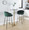 Claire Contemporary/Glam Barstool in Black Metal and Emerald Green Velvet with Gold Metal Footrest- Set of 2 — lifestyle photo 3