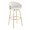 Claire bar stool in Gold Metal, Cream Velvet, product view, featuring swivel