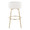 Claire bar stool in Gold Metal, Cream Velvet, back view, featuring swivel