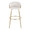 Claire bar stool in Gold Metal, Cream Velvet, front view, featuring swivel