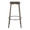 Clara Industrial Square Barstool in Antique Metal and Espresso Wood-pressed Grain Bamboo- Set of 2 — side view