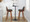 Corazza bar stool in Walnut Wood, Charcoal Fabric, Chrome Metal, featuring swivel and wood frame