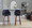 Dahlia 30" Contemporary Fixed-Height Barstool in Walnut Wood and Black Velvet with Gold Metal Accent and Round Black Footrest- Set of 2 — lifestyle photo 1