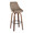 Diana bar stool in Walnut Wood, Brown PU, Black Metal, product view, featuring swivel and wood frame