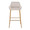 Daniella bar stool in Gold Metal, Cream Fabric, front view, featuring fabric design