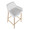 Daniella bar stool in Gold Metal, White PU, top view, featuring faux leather design and leather design