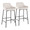 Daniella bar stool in Black Metal, Cream Fabric, coordinated set view, featuring fabric design