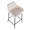 Daniella bar stool in Black Metal, Cream Fabric, top view, featuring fabric design