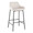 Daniella Industrial Fixed-Height Bar Stool in Black Metal and Cream Fabric- Set of 2 — product view