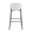 Daniella Industrial Fixed-Height Bar Stool in Black Metal and Cream Fabric- Set of 2 — back view