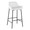 Daniella Industrial Fixed-Height Bar Stool in Black Metal and White Faux Leather- Set of 2 — product view