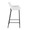 Daniella Industrial Fixed-Height Bar Stool in Black Metal and White Faux Leather- Set of 2 — side view