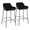 Daniella bar stool in Black Metal, Black Velvet, coordinated set view, featuring velvet design