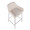 Daniella Contemporary Fixed-Height Bar Stool in Chrome Metal and Cream Fabric- Set of 2 — lifestyle photo 1