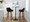 Daniella 30" Contemporary Fixed-Height Barstool with Swivel in Walnut Wood and Black Velvet with Round Black Metal Footrest- Set of 2 — lifestyle photo 3