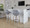 Fabrico 30" Mid-Century Modern Fixed-Height Barstool with Swivel in Light Grey Wood and Grey Noise Fabric with Round Black Metal Footrest- Set of 2 — lifestyle photo 1