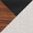 Fabrizzi bar stool in Walnut Wood, Cream Noise Fabric, Black Metal, upholstery or finish swatch