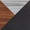 Fabrizzi bar stool in Walnut Wood, Black PU, Chrome Metal, upholstery or finish swatch