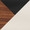 Fabrizzi bar stool in Walnut Wood, Cream PU, Black Metal, upholstery or finish swatch