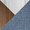 Fabrizzi bar stool in Walnut Wood, Chrome Metal, Blue Fabric, upholstery or finish swatch