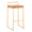 Fuji Contemporary Barstool in Gold with Camel Faux Leather- Set of 2 — product view