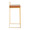 Fuji Contemporary Barstool in Gold with Camel Faux Leather- Set of 2 — side view