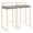 Fuji bar stool in Gold Metal, Grey PU, coordinated set view
