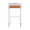 Fuji bar stool in Stainless Steel, Camel PU, back view, featuring upholstered seat