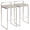 Fuji bar stool in Stainless Steel, Light Grey Cowboy Fabric, coordinated set view
