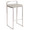 Fuji bar stool in Stainless Steel, Light Grey Cowboy Fabric, product view