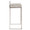 Fuji bar stool in Stainless Steel, Light Grey Cowboy Fabric, side view