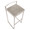 Fuji bar stool in Stainless Steel, Light Grey Cowboy Fabric, top view