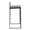 Fuji bar stool in Black Metal, Espresso Bamboo, side view, featuring wood design