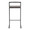 Fuji bar stool in Black Metal, Espresso Bamboo, front view, featuring wood design