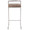 Fuji 30" Contemporary Stackable Barstool in Stainless Steel with Brown Cowboy Fabric Cushion- Set of 3 — front view