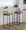Fuji Contemporary Stackable Barstool in Black Metal and Brown Cowboy Fabric Cushion- Set of 2 — lifestyle photo 1