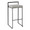 Fuji Contemporary Stackable Barstool in Black Metal and Light Grey Cowboy Fabric Cushion- Set of 2 — product view
