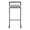 Fuji Contemporary Stackable Barstool in Black Metal and Light Grey Cowboy Fabric Cushion- Set of 2 — front view