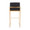 Fuji bar stool in Gold Steel, Black PU, back view, featuring faux leather design and leather design