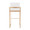 Fuji Contemporary High Back Barstool in Gold Steel and White Velvet- Set of 2 — back view