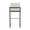 Fuji Contemporary High Back Barstool in Black Steel and Beige Fabric- Set of 2 — back view (photo 4)