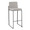 Fuji Contemporary High Back Barstool in Black Steel and Grey Fabric- Set of 2 — back view (photo 2)