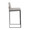 Fuji Contemporary High Back Barstool in Black Steel and Grey Fabric- Set of 2 — back view (photo 3)