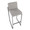 Fuji Contemporary High Back Barstool in Black Steel and Grey Fabric- Set of 2 — back view (photo 5)