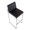 Fuji Contemporary High Back Barstool in Stainless Steel and Black Faux Leather- Set of 2 — lifestyle photo 2